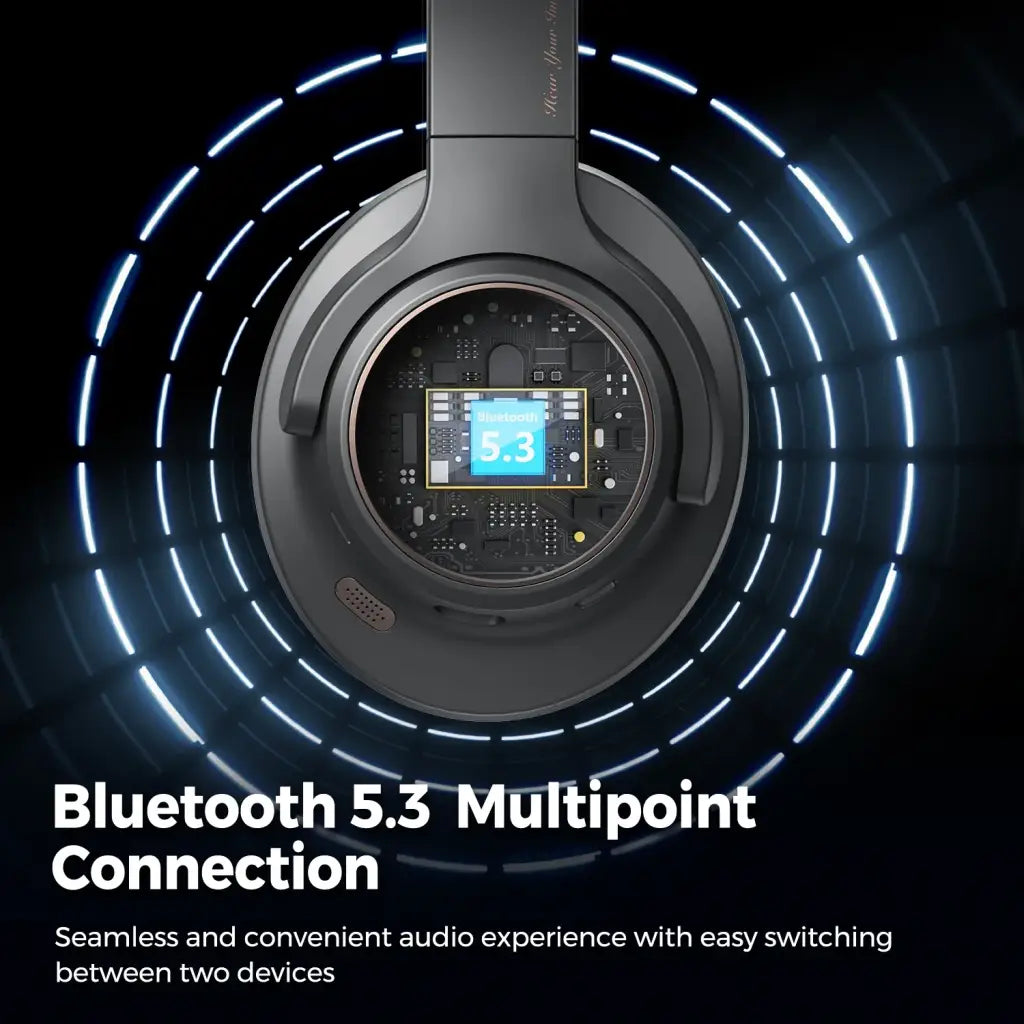 SoundPEATS-auriculares inalámbricos con Bluetooth 5,3, cascos híbridos con  cancelación activa de ruido, reproducción de